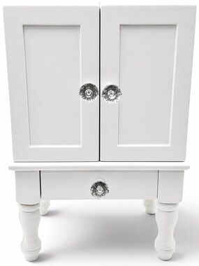 Pottery Barn Kids Abigail Armoire Jewelry Box White Y2K Vanity Organizer PBK